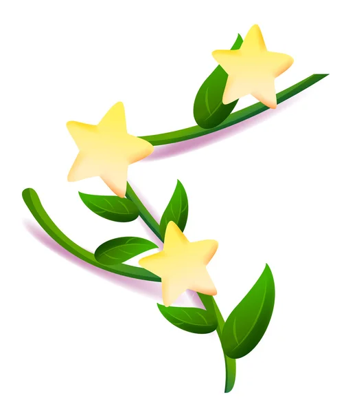 Estrelas e folhas — Fotografia de Stock