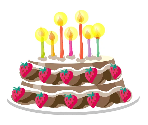 Профиль дня рождения торта — стоковое фото