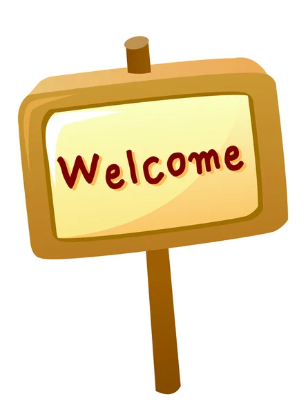 stock image Welcome sign on board