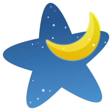 Moon and stars clipart