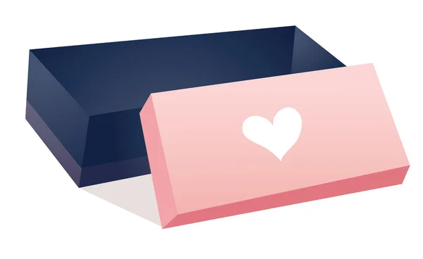 Box med hjärta — Stockfoto