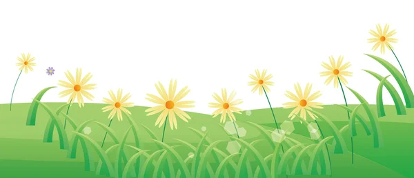 Kwiat i trawnik — Zdjęcie stockowe
