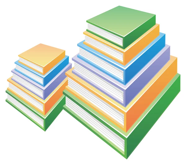 Two Pile of books — Stock Photo, Image