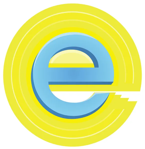 Буква E — стоковое фото