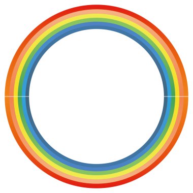 Rainbow circle clipart