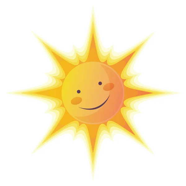 Карикатурное солнце — стоковое фото