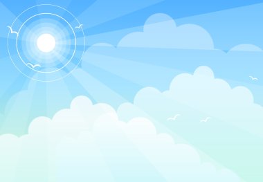 Sun sky cloud clipart