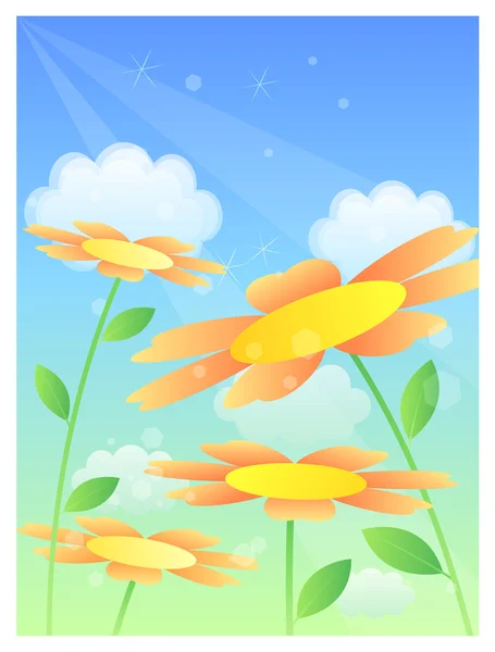 Bulut ve çiçek — Stok fotoğraf