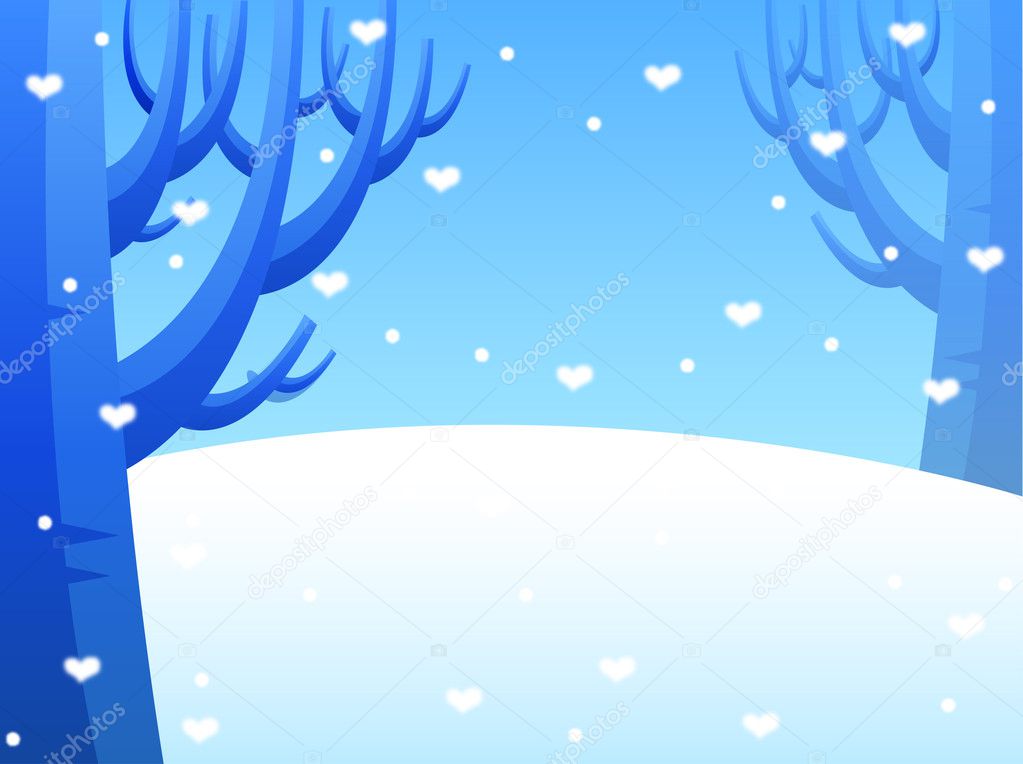Snow,night,tree