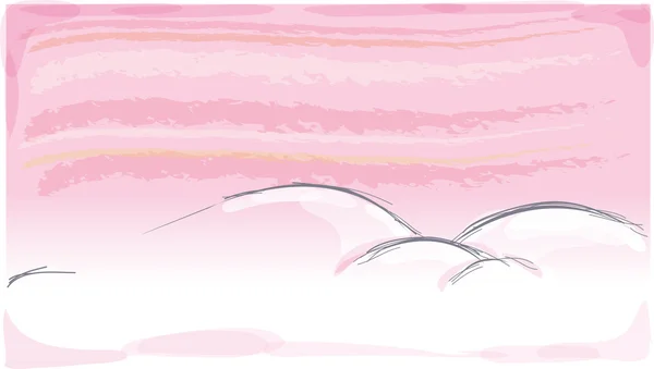 Felhő és rózsaszín ég — Stock Fotó