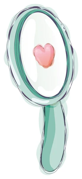 Ayna ve kalp — Stok fotoğraf