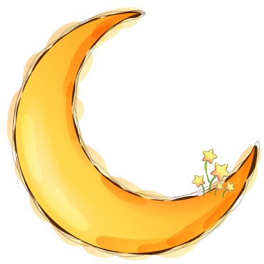 Moon and stars clipart