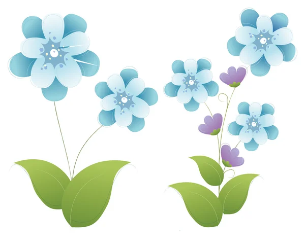 蓝色的野生花卉 — 图库照片