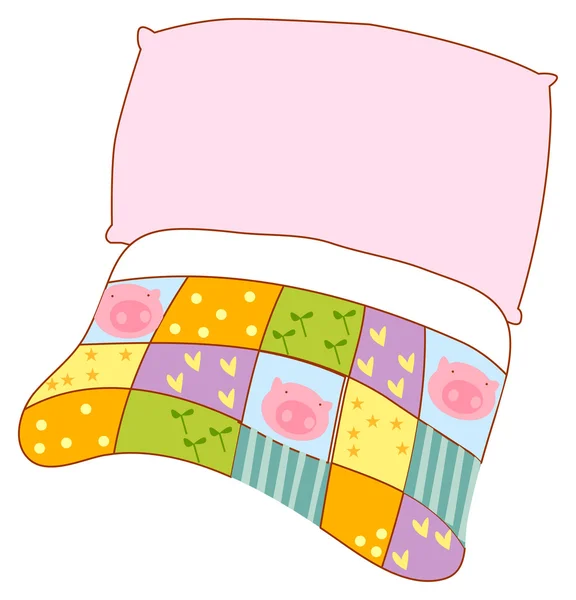 Pillow and quilt — Stock Photo, Image