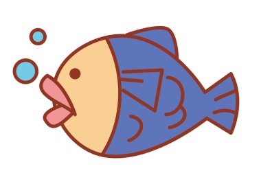 Cute fish clipart