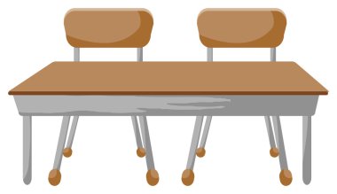 Chairs and desk clipart