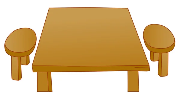 桌子和凳子 — 图库照片