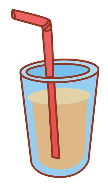 Soda drink with straw — Stock Photo, Image