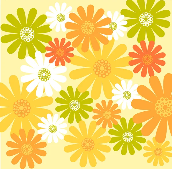 Sárga Margaréta virág minta — Stock Fotó