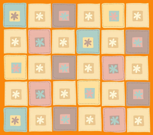 Square and flower background — Stock Photo, Image