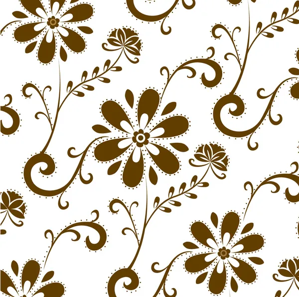 Patrones de flores marrón — Foto de Stock