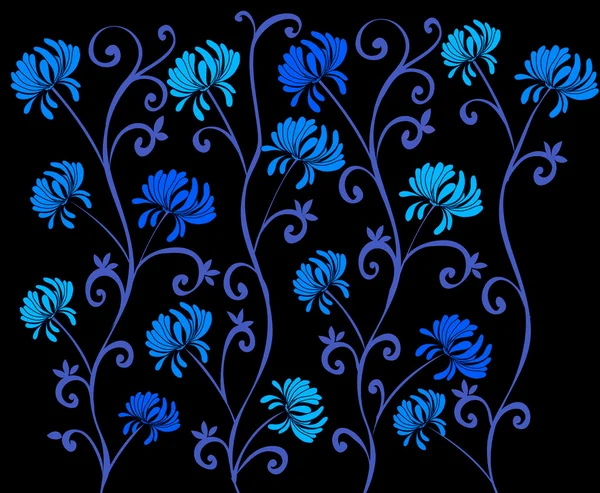 Синій ромашковий квітковий візерунок — стокове фото