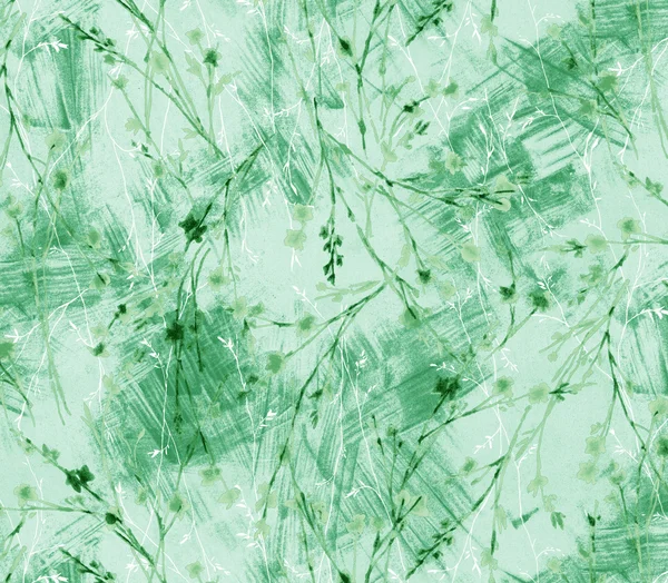 Zelený květinový vzor — Stock fotografie