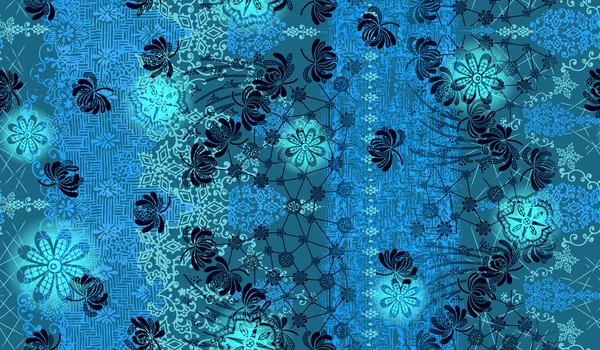 Patrón de flor azul —  Fotos de Stock