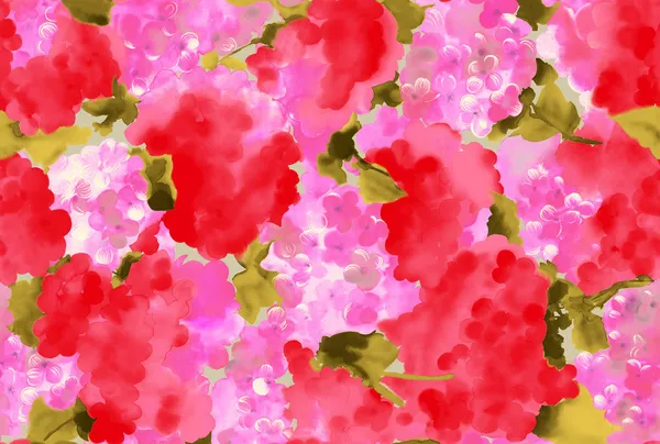 Watercolor of pink flower — Stock Photo, Image
