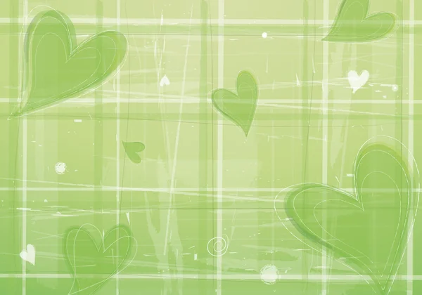 Gröna hjärta bakgrund — Stockfoto