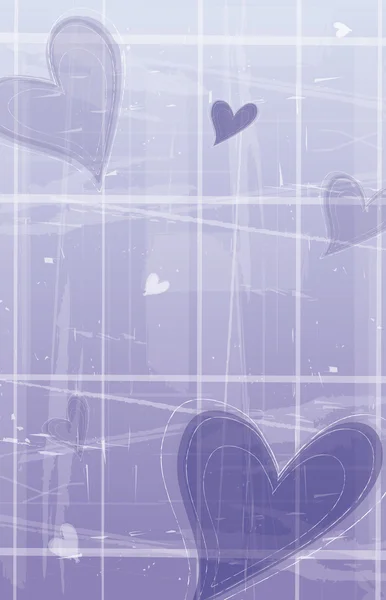 紫のハートの背景 — ストック写真