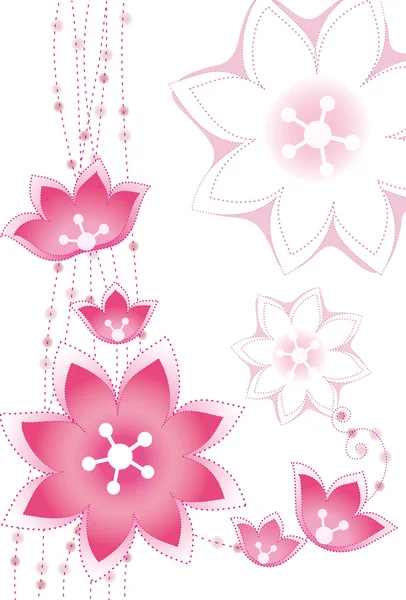 ピンクの花のパターン — ストック写真