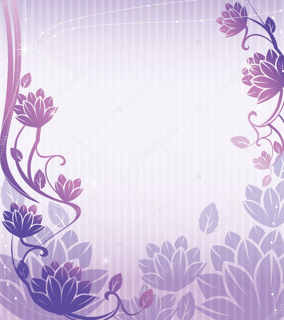 Purple lotus flower pattern