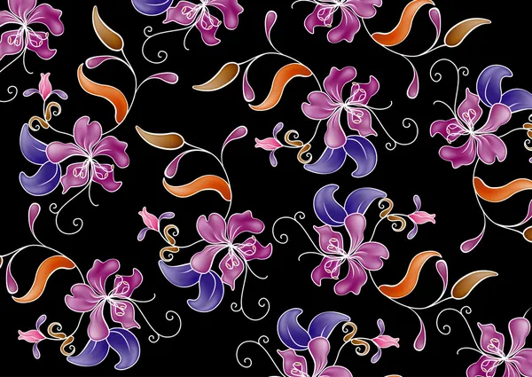 Patrón floral sin costuras — Foto de Stock