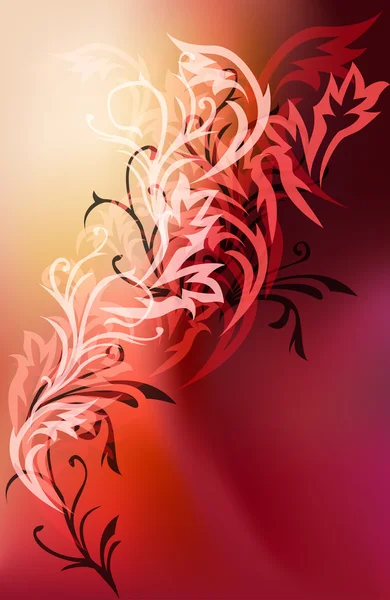 Червона квітка візерунком — стокове фото