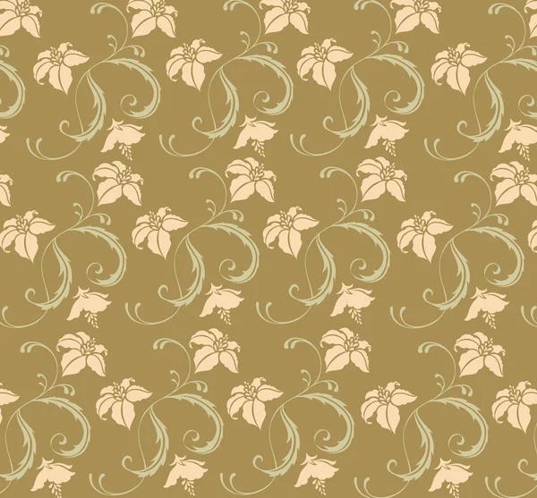 Seamless leaves and vines pattern — Stock Photo, Image