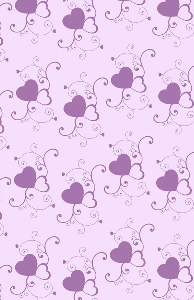 Wzór purpurowego serca — Zdjęcie stockowe