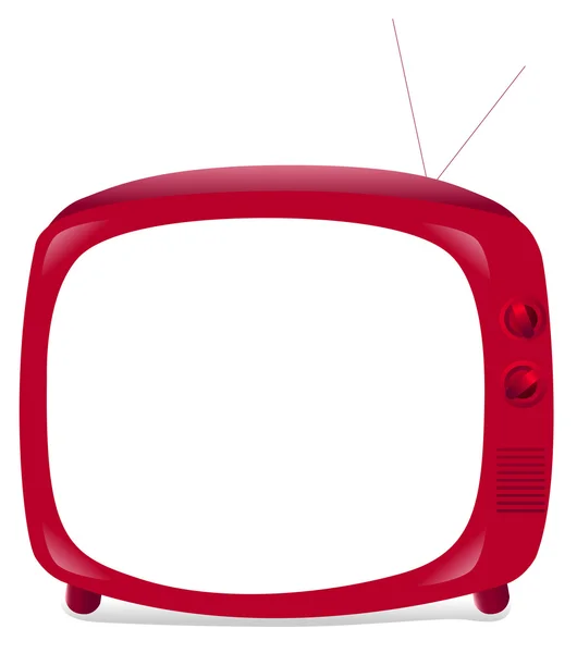 Tv vermelho — Fotografia de Stock