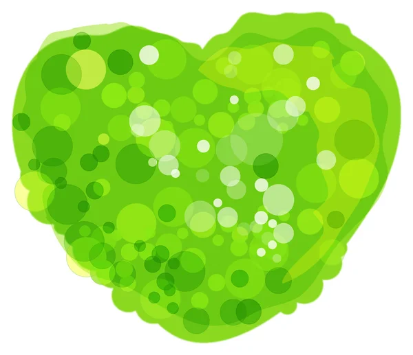 Yeşil kalp — Stok fotoğraf