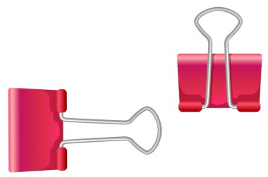 Red paper clip clipart