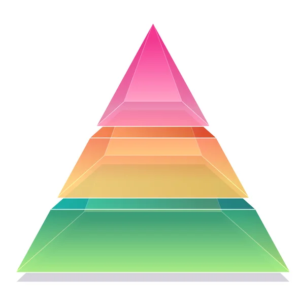 3 d のピラミッド — ストック写真