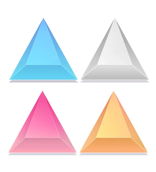 Trekantiga knappen, trekantiga ikoner — Stockfoto