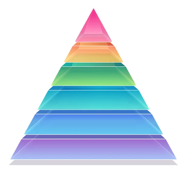 3D Пирамидальная диаграмма Стоковое Изображение