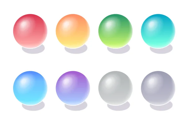Balle de couleur 3d, utilisée comme bouton Images De Stock Libres De Droits