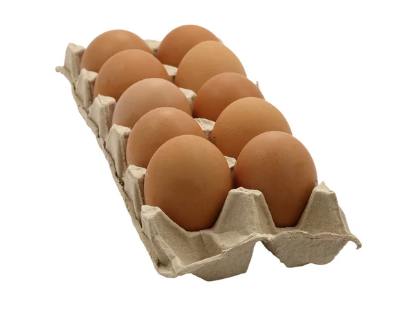 stock image Dozen eggs.