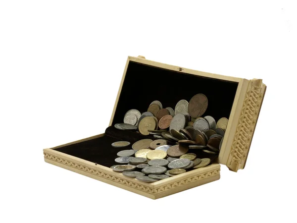 La scatola con i soldi . — Foto Stock