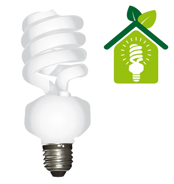Energy saving lightbulb ll — Stock Vector