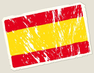 Grunge spanish flag clipart