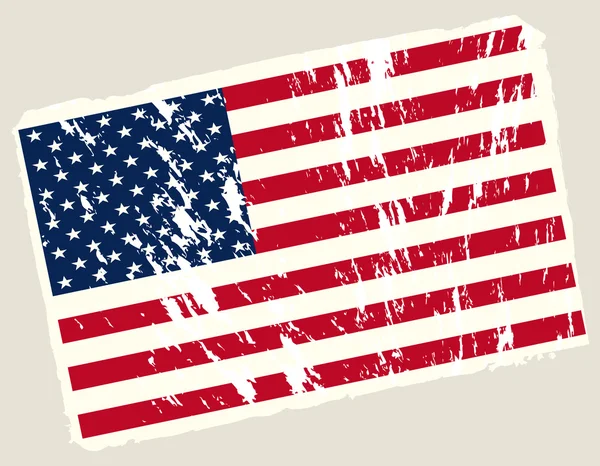 Американський прапор гранж — стоковий вектор