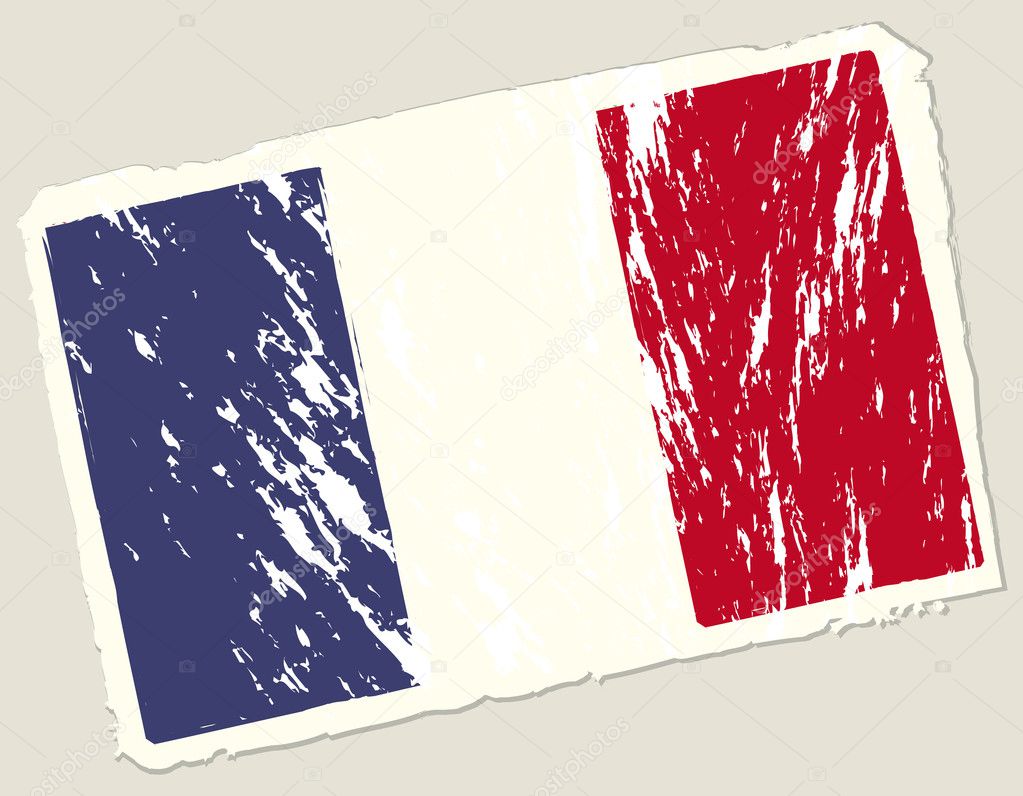 Grunge french flag